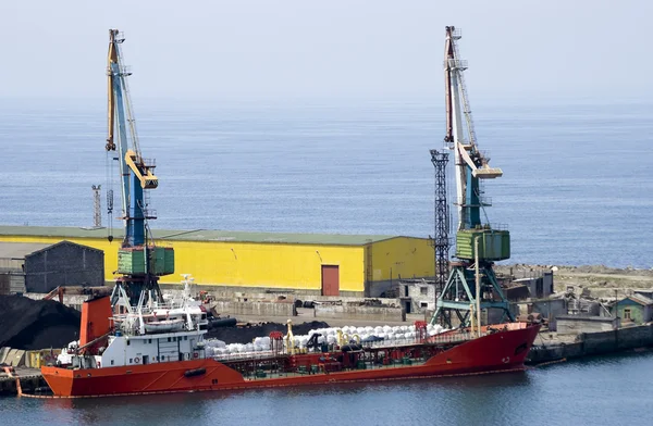 Industrial vessel in port — Stock Photo, Image
