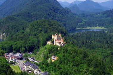 Castle hohenschwangau ile peyzaj