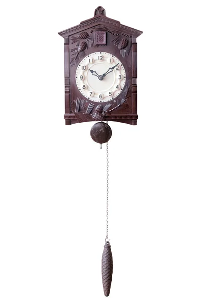 Izolované staré zdi hodinky — Stock fotografie