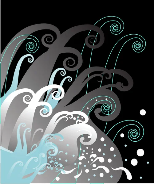 Abstract vector background. Splashing of waves. — Stock Vector