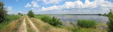 Dnieper backwater panorama clipart