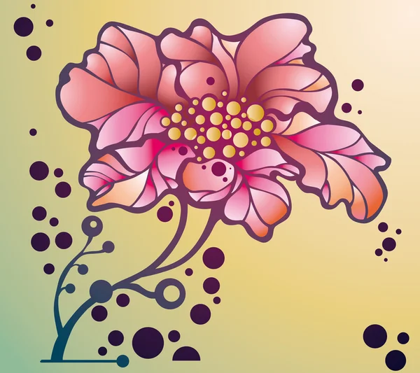 Fiore rosa — Vettoriale Stock