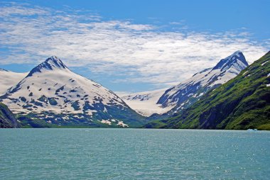 Glacial carved mountains in Alaska clipart