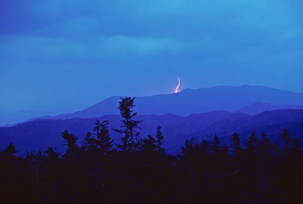 stock image Lightning at Twilight in the mountains