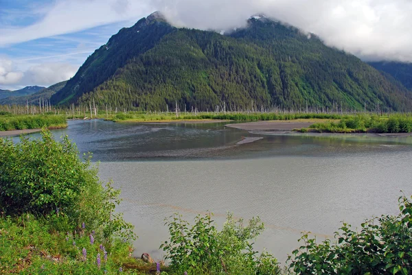 Montañas en el delta del río Cobre — Foto de Stock