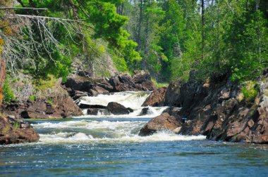 Canyon falls in the Quetico clipart