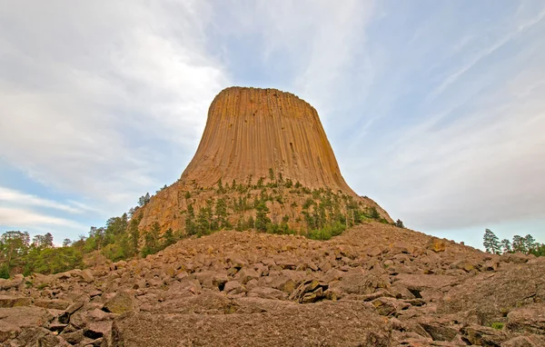 Devil's Tower at sunset — Stock Photo, Image