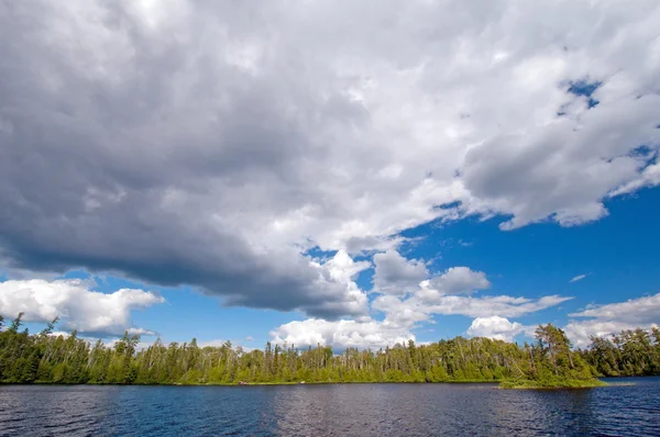 Dramatické mraky v lesích severní — Stock fotografie