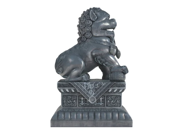 Asiatische Löwenstatuette — Stockfoto