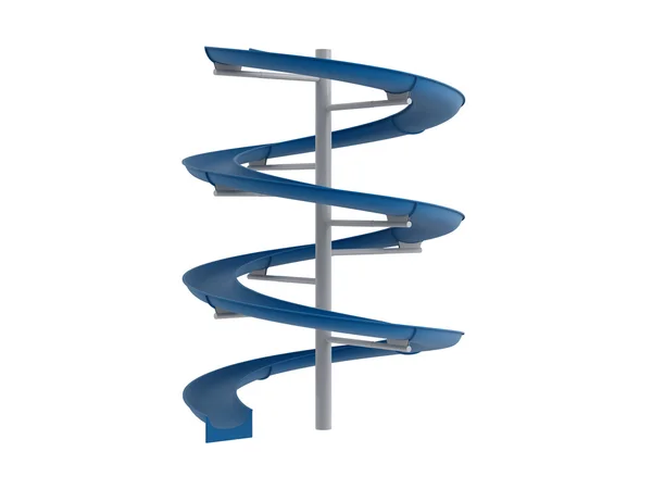 Blå vattenrutschbana — Stockfoto