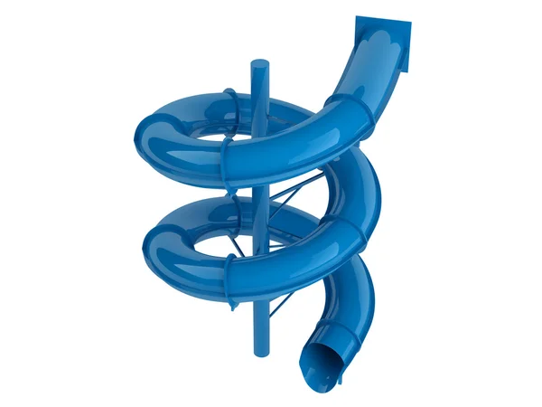 Blå vattenrutschbana — Stockfoto