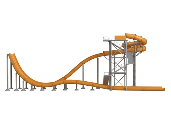 Orange vattenrutschbana — Stockfoto