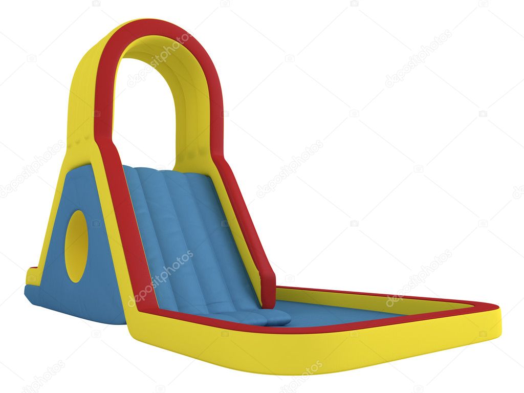 Inflatable children`s slide