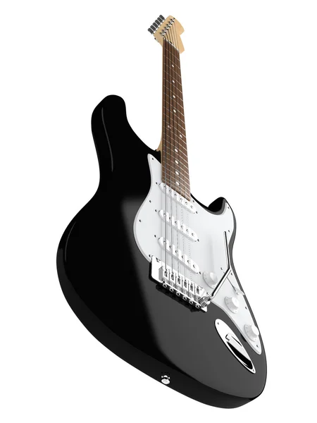 Zwarte elektrische gitaar — Stockfoto