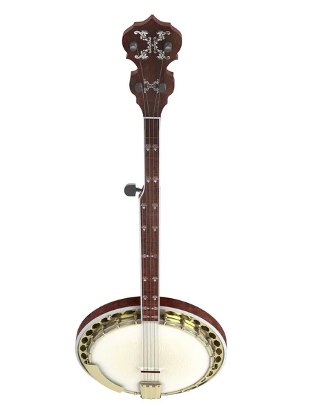 Geïsoleerde banjo — Stockfoto