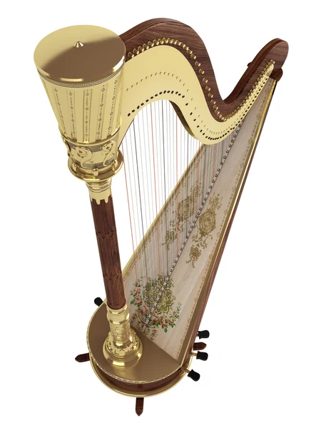 Geïsoleerde harp — Stockfoto