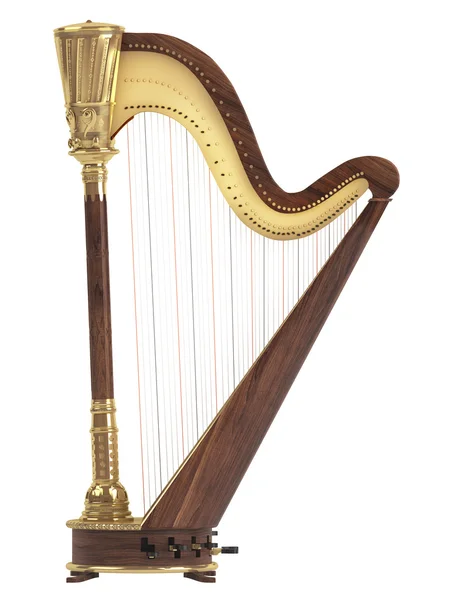 Isolerade harpa Royaltyfria Stockfoton