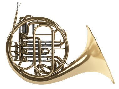 French horn clipart
