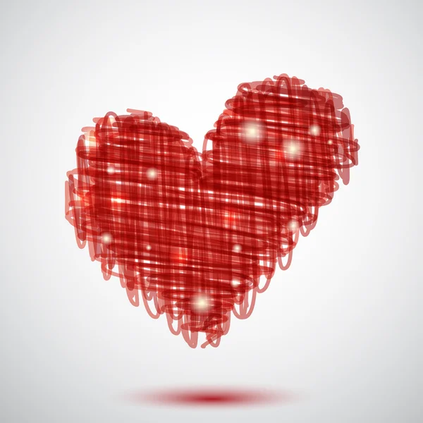 Červené srdce — Stockový vektor