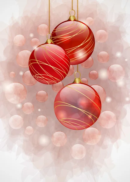 Κόκκινες μπάλες Χριστουγέννων — Διανυσματικό Αρχείο