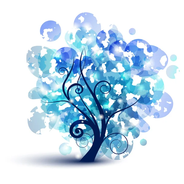 Μπλε δέντρο — Διανυσματικό Αρχείο