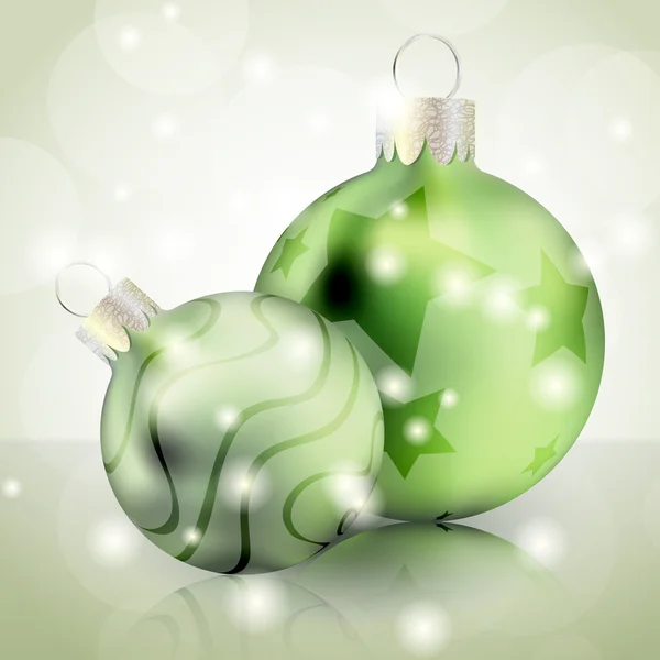 Zelený vánoční koule — Stockový vektor