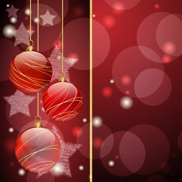 Kızıl Noel baloları — Stok Vektör