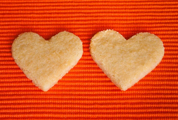 Almond Cookies in Love — Stock Photo, Image