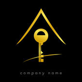 logotyp pro real estate ve zlatě