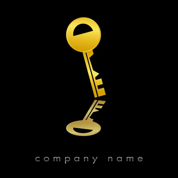 Logotyp pro real estate ve zlatě — Stockový vektor