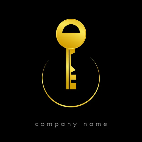 Logotype for real estate in gold — Stock Vector