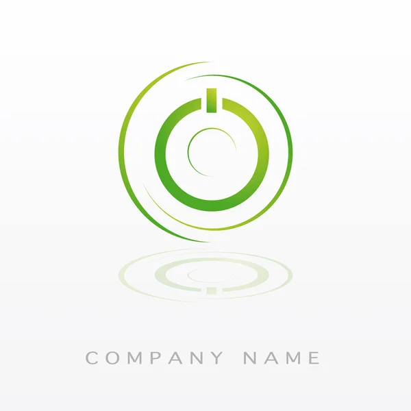 Logo yeşil güç — Stok Vektör