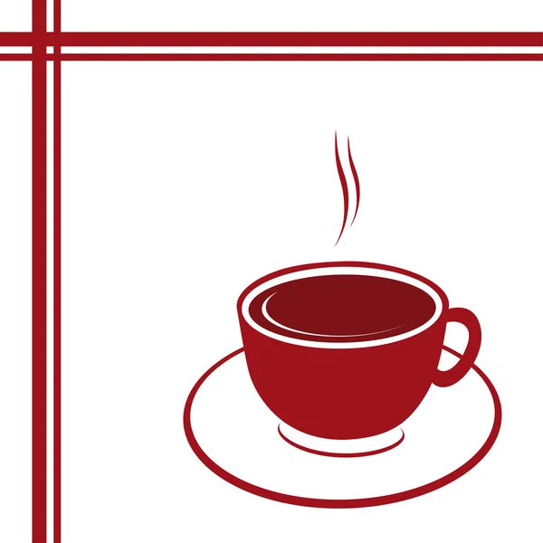Taza de café - menú o invitación — Vector de stock