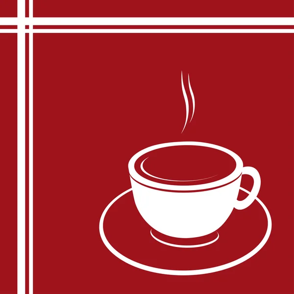 Taza de café - menú o invitación — Vector de stock