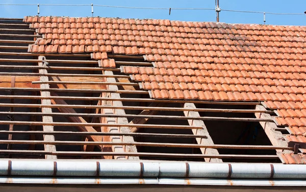 Roof restoration — Stockfoto