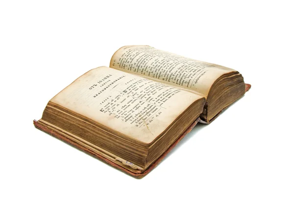 Ανοίξτε την παλιά βιβλία. Παλαιά Διαθήκη σε λευκό φόντο. — Φωτογραφία Αρχείου