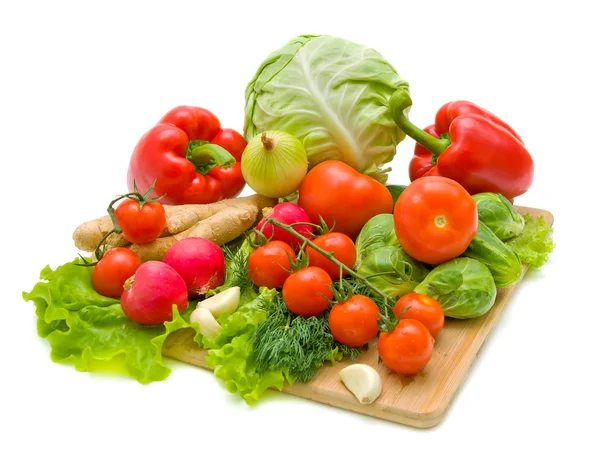 Овощи. Свежие и спелые овощи крупным планом . — стоковое фото