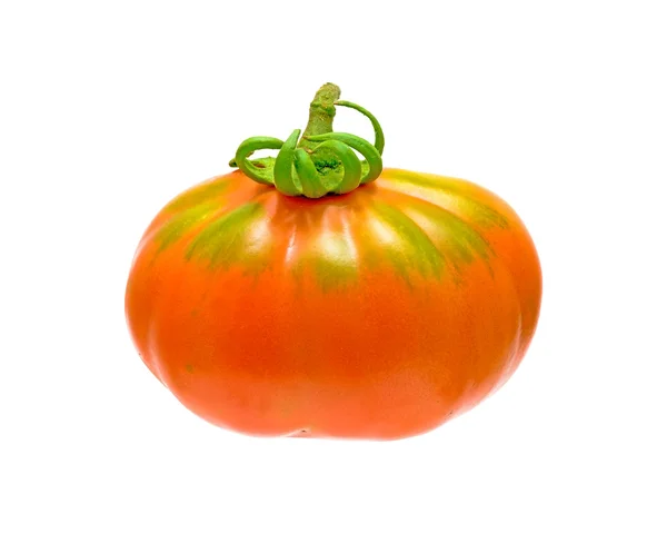 Rote Tomate auf weißem Hintergrund — Stockfoto