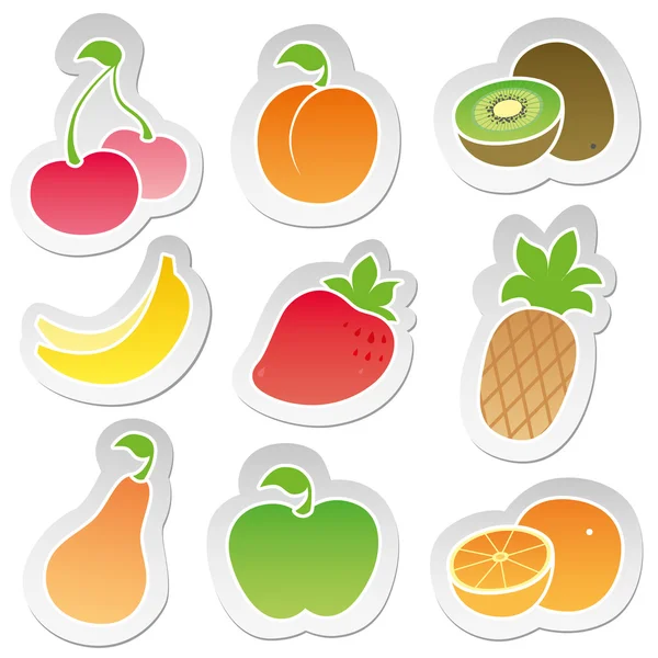 Set di frutti — Vettoriale Stock