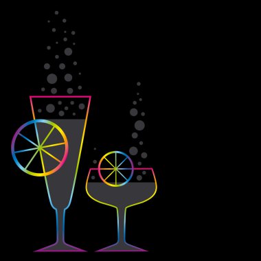 Two coctails clipart