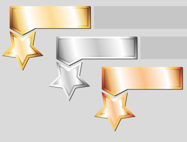 Metal stars clipart