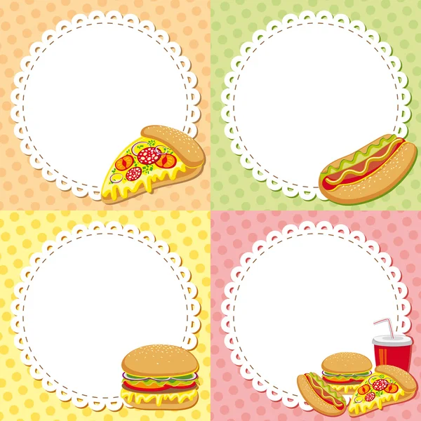 Fast food backgrounds — Stock Vector