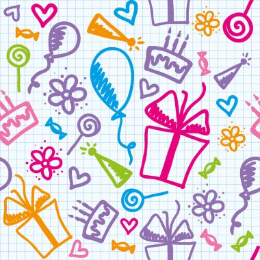 Birthday pattern clipart