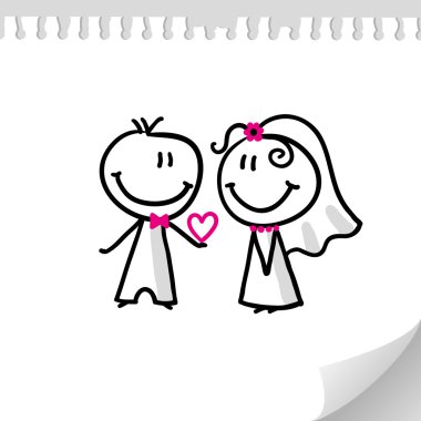 Wedding couple clipart