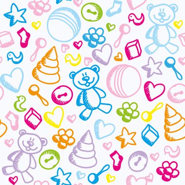 Toy pattern clipart