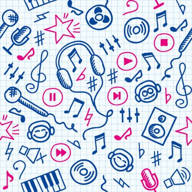 Music pattern clipart