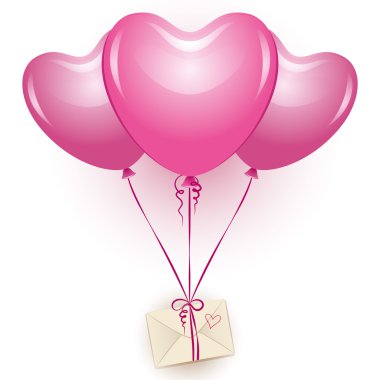 Pink balloons clipart