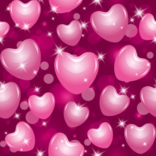 粉红色的心 — 图库矢量图片