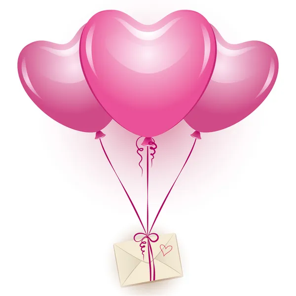 Pink balloons — Stock Vector