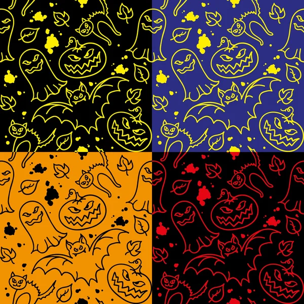 Halloween patterns — Stock Vector